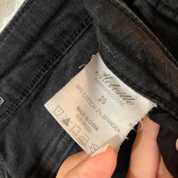 Brandy Melville jeans 26 Sm distressed gray straight bootcut frayed ripped jean - Picture 4 of 15